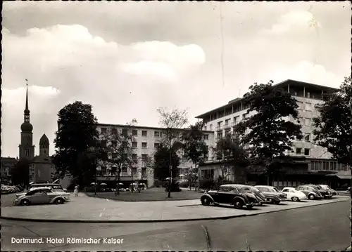 Ak Dortmund im Ruhrgebiet, Partie an Hotel Römischer Kaiser