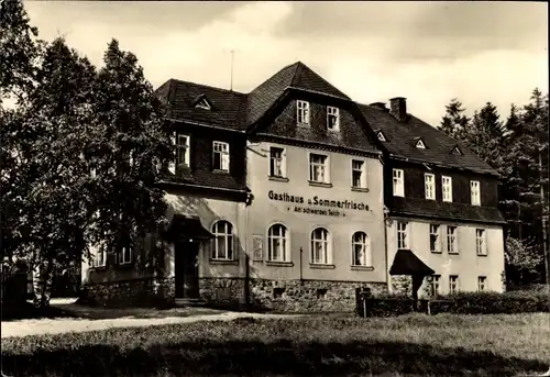 Ak Auerbach Erzgebirge, Gasthaus Sommerfrische, Am Schwarzen Teich