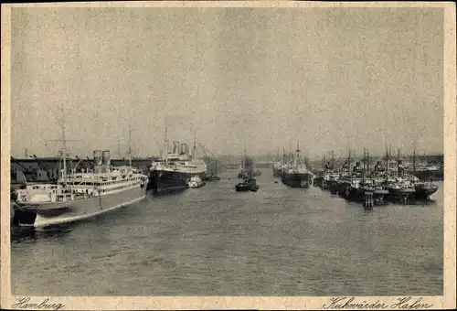 Ak Hamburg Mitte Steinwerder, Kuhwerder Hafen