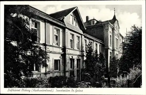 Ak Olsberg im Hochsauerlandkreis, Sanatorium Dr. Grüne