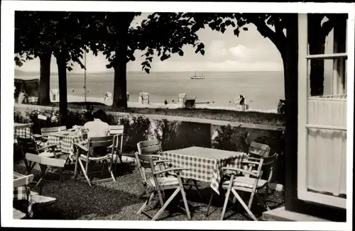 Ak Ostseebad Niendorf Timmendorfer Strand, Pension u. Café Friedrichsruh, Bes. J. Muuss