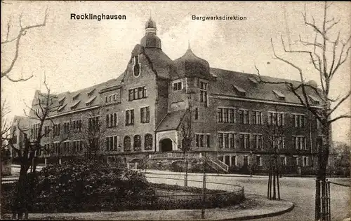 Ak Recklinghausen im Ruhrgebiet, Bergwerksdirektion