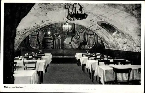 Ak Rüdesheim Rhein, Gasthaus zum Felsenkeller, Weinschenke, Oberstraße