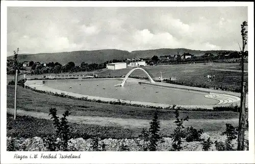 Ak Hagen in Westfalen, Freibad Ischeland