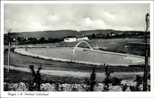 Ak Hagen in Westfalen, Freibad Ischeland