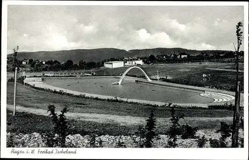 Ak Hagen in Westfalen, Freibad Ischeland