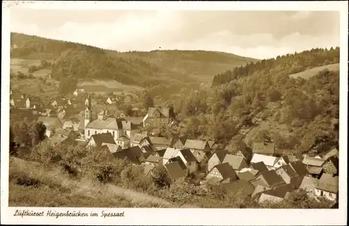 Ak Heigenbrücken im Spessart Unterfranken, Teilansicht mit Kirche