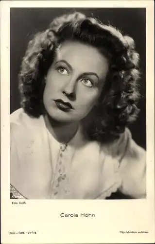 Ak Schauspielerin Carola Höhn, Portrait