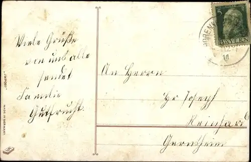 Präge Ak Glückwunsch Pfingsten, Weidenkätzchen und Stechpalmenzweig