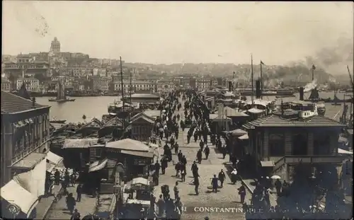 Ak Konstantinopel Istanbul Türkei, Blick auf den Ort, Straßenpartie