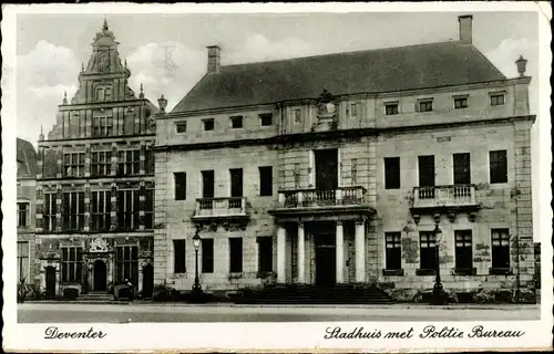 Ak Deventer Overijssel Niederlande, Stadhuis met Politie Bureau