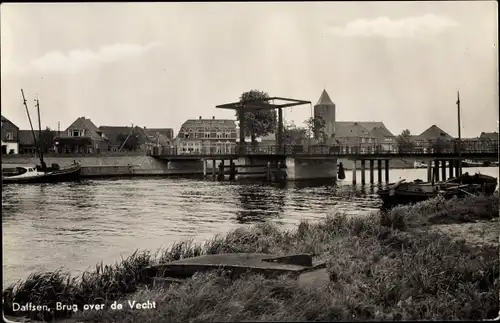 Ak Dalfsen Overijssel, Brug over de Vecht