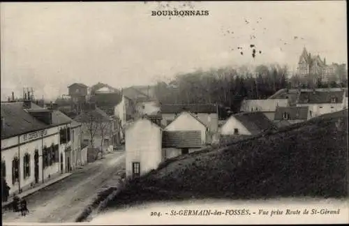 Ak Saint Germain des Fossés Allier, Vue prise Route de Saint Gerand