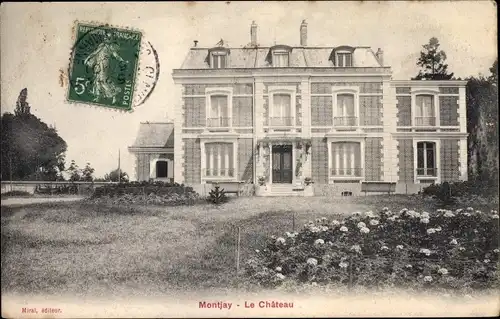 Ak Montjay Seine et Marne, Le Chateau