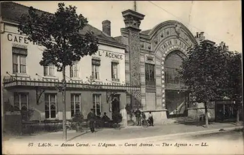 Ak Laon Aisne, Avenue Carnot, L'Agence