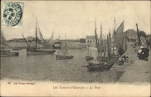 Ak Les Sables d'Olonne Vendée, Le Port