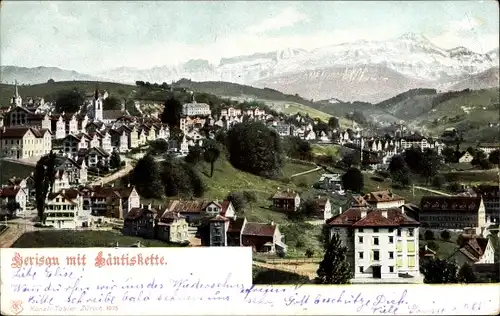 Ak Herisau Kanton Appenzell Außerrhoden, Blick auf den Ort, Säntiskette