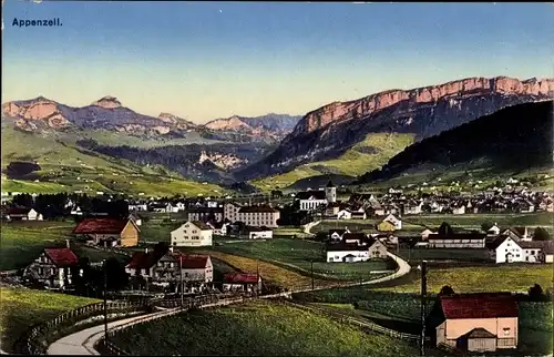 Ak Appenzell Stadt Kanton Innerrhoden, Blick auf den Ort