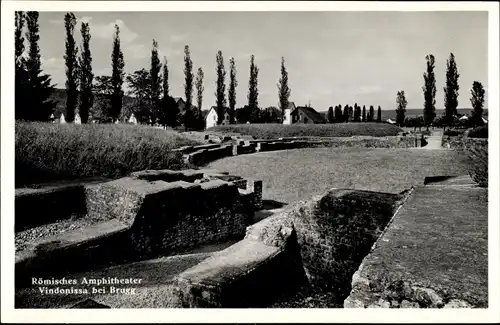 Ak Brugg Kt Aargau Schweiz, Römisches Amphitheater Vindonissa