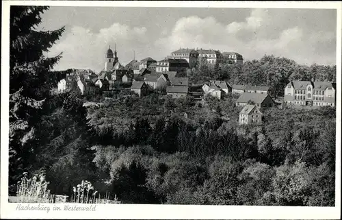 Ak Hachenburg im Westerwald, Blick auf den Ort