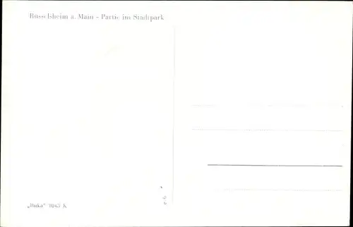 Ak Rüsselsheim am Main Hessen, Partie im Stadtpark