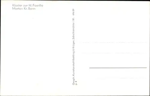 Ak Merten Eitorf in Nordrhein Westfalen, Kloster zur hl. Familie