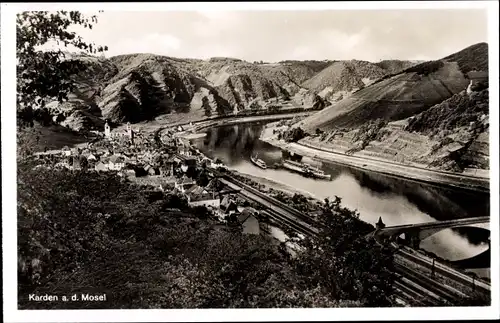 Ak Karden an der Mosel, Ort mit Umgebung