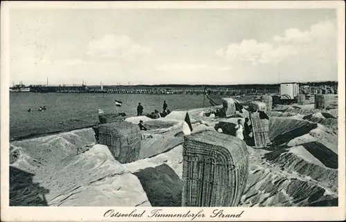 Ak Timmendorfer Strand in Holstein, Strandleben, Sandburgen