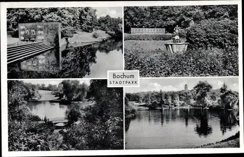 Ak Bochum im Ruhrgebiet, Partie aus dem Stadtpark