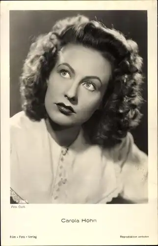 Ak Schauspielerin Carola Höhn, Portrait