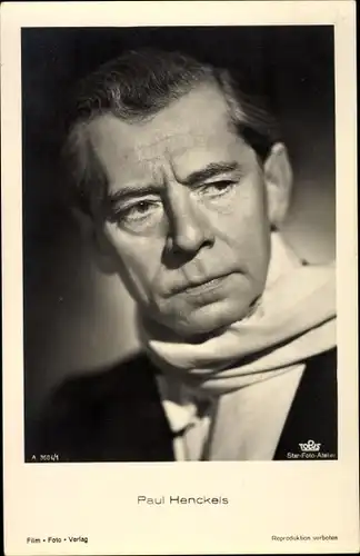 Ak Schauspieler Paul Henckels, Schal, Portrait