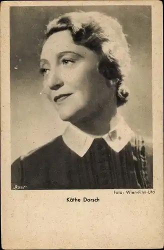 Ak Schauspielerin Käthe Dorsch, Portrait, Ross Verlag 