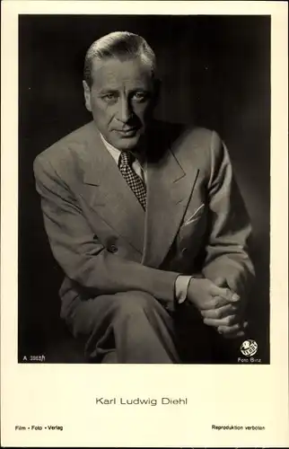 Ak Schauspieler Karl Ludwig Diehl, Portrait