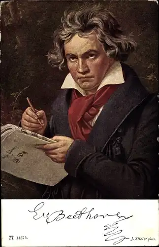 Künstler Ak Stieler, J., Komponist Ludwig van Beethoven, Portrait