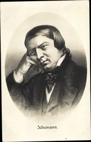 Künstler Ak Komponist Robert Schumann, Pianist, Portrait
