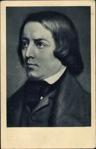 Künstler Ak Komponist Robert Schumann, Pianist, Portrait