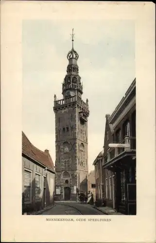 Ak Monnickendam Waterland Nordholland Niederlande, Oude Speeltoren