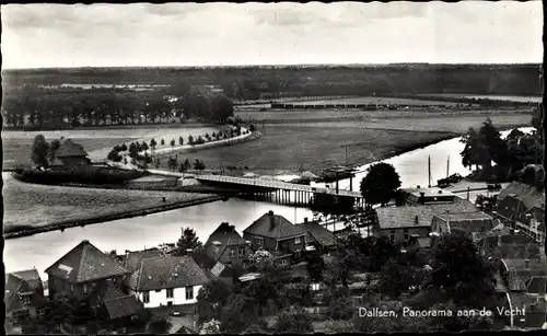 Ak Dalfsen Overijssel, Panorama aan de Vecht