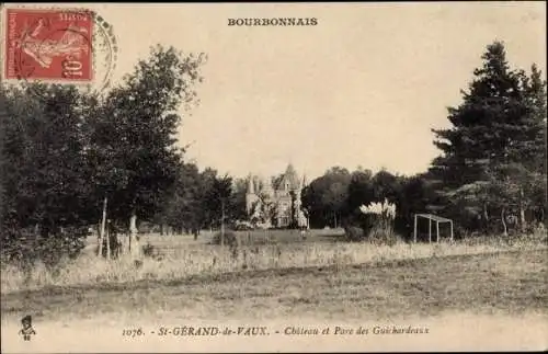 Ak Saint Gérand de Vaux Allier, Chateau et Parc des Guichardeaux