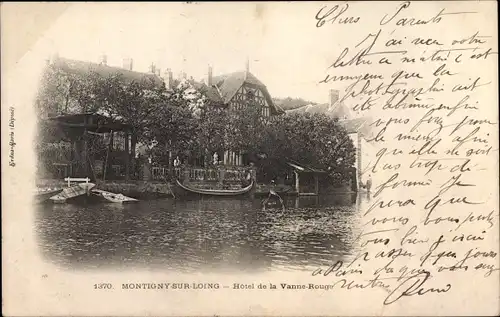 Ak Montigny sur Loing Seine et Marne, Hotel de la Vanne Rouge