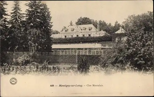 Ak Montigny sur Loing Seine et Marne, Clos Montalais