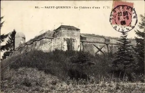 Ak Saint Quentin Aisne, Le Chateau d'eau