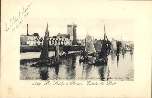 Ak Les Sables d'Olonne Vendée, Entree du Port