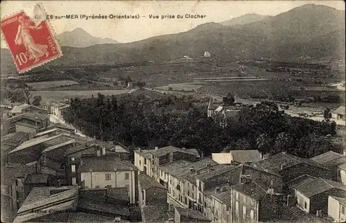 Ak Argelès sur Mer Pyrénées Orientales, Vue prise du Clocher