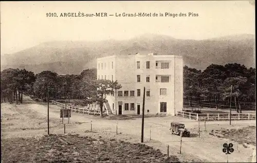 Ak Argelès sur Mer Pyrénées Orientales, Le Grand Hôtel de la Plage des Pins