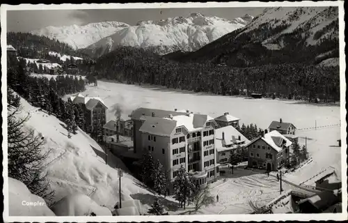 Ak Campfer Champfèr Kanton Graubünden, Blick auf den Ort