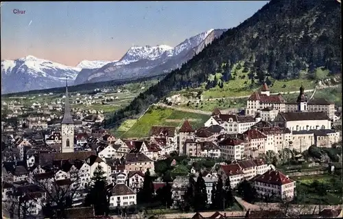 Ak Chur Kanton Graubünden, Totalansicht der Ortschaft