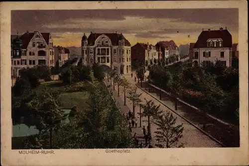 Ak Mülheim an der Ruhr, Goetheplatz