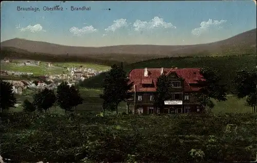 Ak Braunlage im Oberharz, Waldschänke Brandhai mit Umgebung