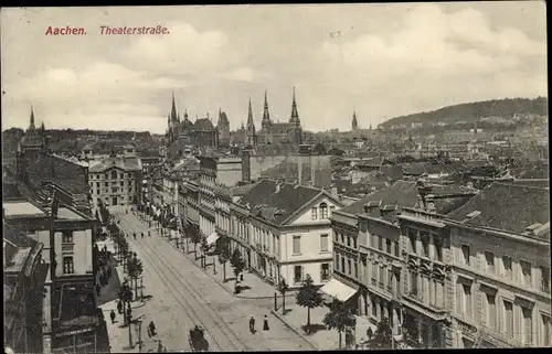 Ak Aachen in Nordrhein Westfalen, Theaterstraße